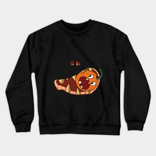 Spooky Jack O' Lantern Pumpkin Eating Pumpkin Crewneck Sweatshirt